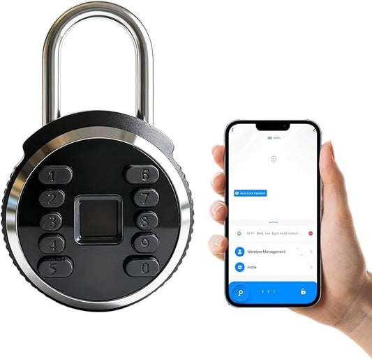 Fingerprint Padlock, Biometric Smart Lock Keyless IP67 Water-Resistant Gym Locker Lock, Rechargeable Fingerprint Lock for Gym, Fence, Storage, Outdoor and Indoor Security