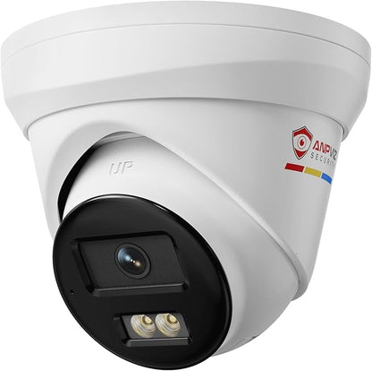 Anpviz 12MP PoE IP Camera Outdoor, 4096x3072@10fps, 134° FOV, Color Night Vision, Human Vehicle Detection, Turret Metal Wired Security Camera with Audio, Only Support 12MP NVR, IP67, IPC-D3012WD-SL