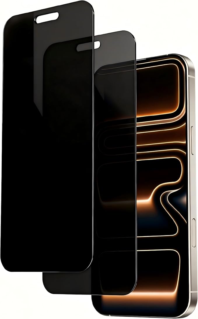 Juvraixo for iPhone 17 Pro Max Privacy Screen Protector 6.9 inch Tempered Glass 17 ProMax 28° Anti-Spy Private Anti Blue Light Full Coverage HD Easy Install Frame 2 Pack