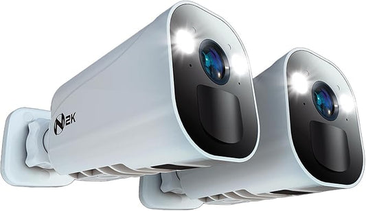 Night Owl Wire Free 2K HD Indoor/Outdoor Deterrence Cameras with 2-Way Audio (2-Pack)