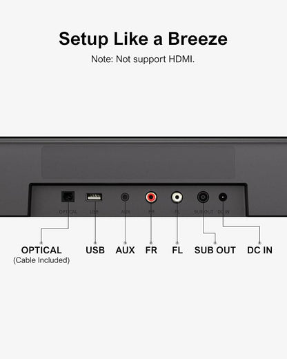 ULTIMEA 7.1ch Sound Bar with Subwoofer, Virtual Surround Sound System