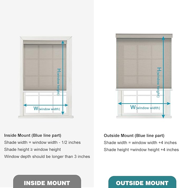 Changshade Custom Size Cordless Roller Shades, Light Filtering Roller Window Blinds with Thermal Insulated for Office, Living Room, Bedroom, Kitchen, Veins Grey