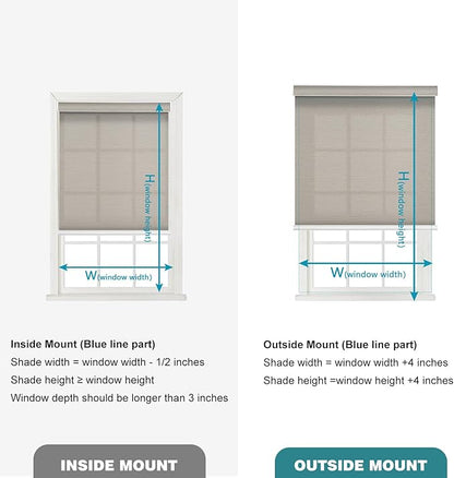 Changshade Custom Size Cordless Roller Shades, Light Filtering Roller Window Blinds with Thermal Insulated for Office, Living Room, Bedroom, Kitchen, Veins Grey
