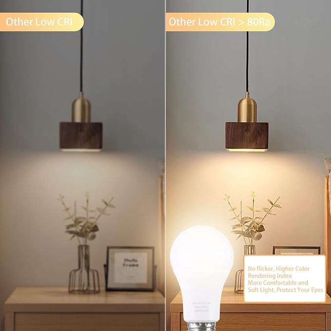 A19 LED Light Bulbs with Remote Control 1100LM 12W (80W Equivalent) LED Bulbs,Stepless Dimmable 3000K-6000K,E26 Base,CRI 80+,2.4GHz,25000+ Hours Lifespan,Light Bulb for Home Decor,1Bulb & Remote