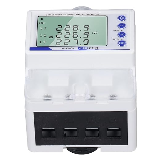 WiFi Circuit Breaker 3-Phase Rgy Meter or with LCD Display - 60-300V 00A Rectional Switch