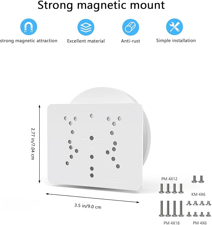 Magnetic Mount Compatible with eufy Security Solocam S340/E30/E42/4G LTE Cam S330/ E330 (Professional) Camera (White)