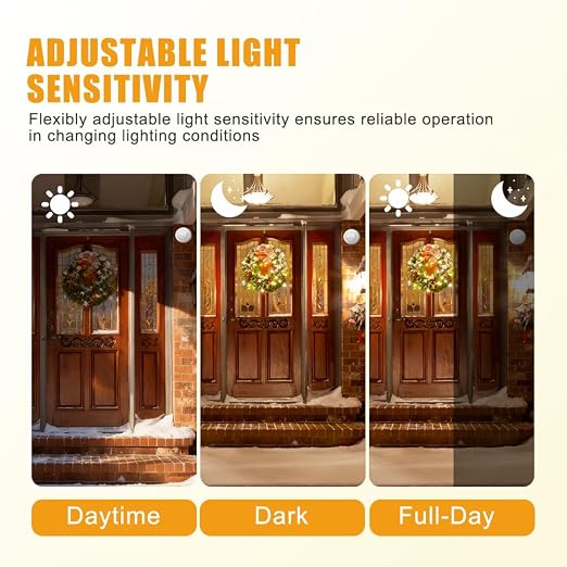 Motion Sensor Switch with Outlet, PIR Wireless Motion Sensor Switch, Adjustable Sensitivity, IP54 Waterproof Wireless Motion Detector with Plug for Lights and Devices for Indoor/Outdoor