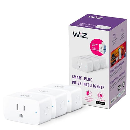 WiZ Smart Plug- Sunset to Sunrise Automation + Motion Detection + Control with Voice or App, Compatible with Alexa, Google Home, and HomeKit - WiFi Wall Outlet - 3 Pack