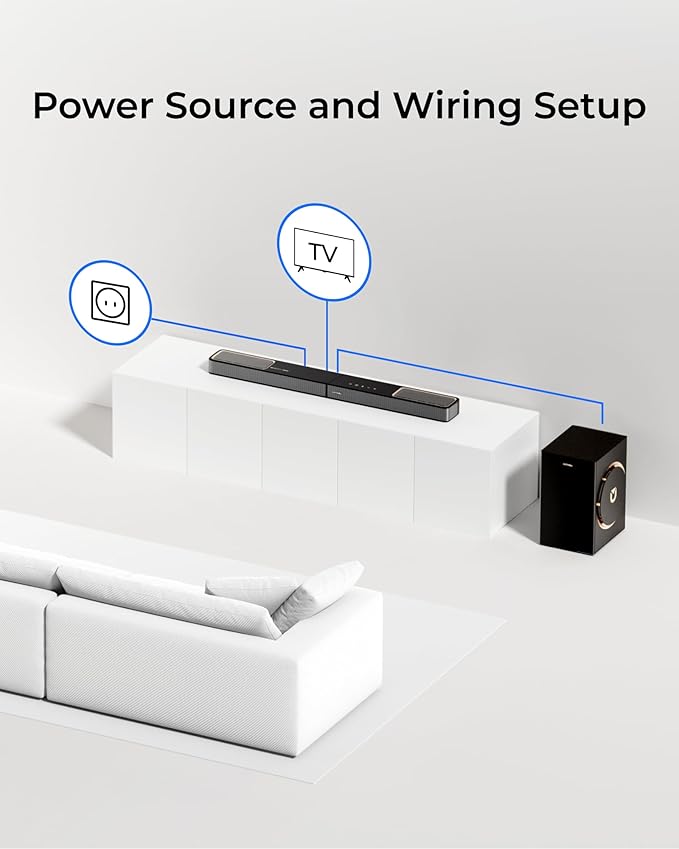 ULTIMEA 3.1.2ch Sound Bar with Subwoofer, Dolby Atmos, Surround Sound System for TV with 6.5 inch Subwoofer, Sound Bar for Smart TV, Soundbar for Home Theater, BT 5.4, HDMI eARC, Skywave F30 Boom