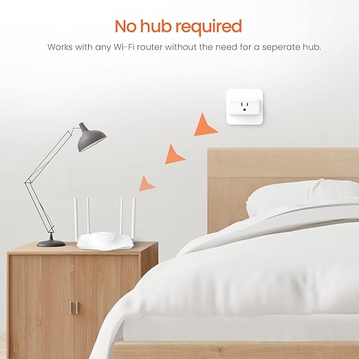 TENDA SP3 (2 Pack) Smart Plug WiFi Outlet Switch, Compatible with Alexa & Google Assistant for Voice Control, Timer & Schedule Function, Compact Design, UL FCC RoHS Certified, No Hub Required