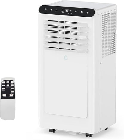 GarveeLife Portable Air Conditioners, 8,000 BTU for Rooms up to 350 Sq.Ft., Smart Compact AC Unit with Cooling, Dehumidifier, Fan, Remote Control and Window Kit, White