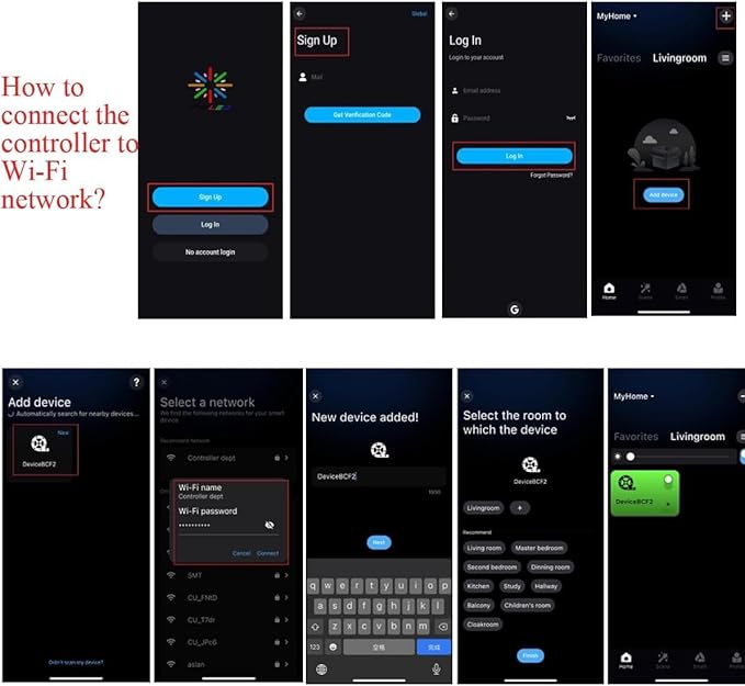 WiFi RGBW Controller, FVTLED LED WiFi Controller Wireless RGBW Smart Controller Working with Android and iOS System Mobile Phone Free App for RGBW LED Deck Lights