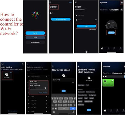 WiFi RGBW Controller, FVTLED LED WiFi Controller Wireless RGBW Smart Controller Working with Android and iOS System Mobile Phone Free App for RGBW LED Deck Lights