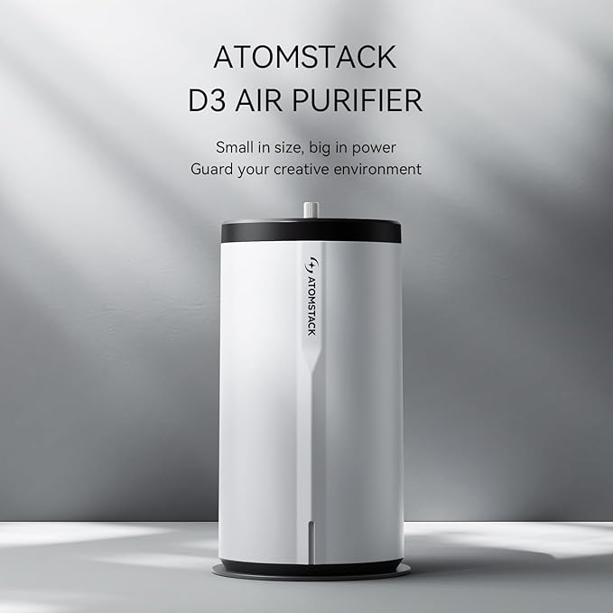 ATOMSTACK D3 Air Purifier for P1 Laser Engraver Smoke Purifier for Laser Engraver with 3-Layer Fume Extractor Filter with Activated Carbon + HEPA Filter