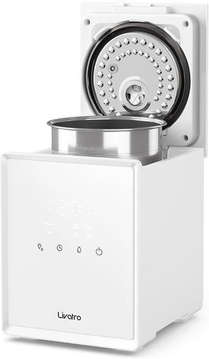 Livatro 3L Stainless Steel Humidifiers for bedroom with Warm Mist Steam