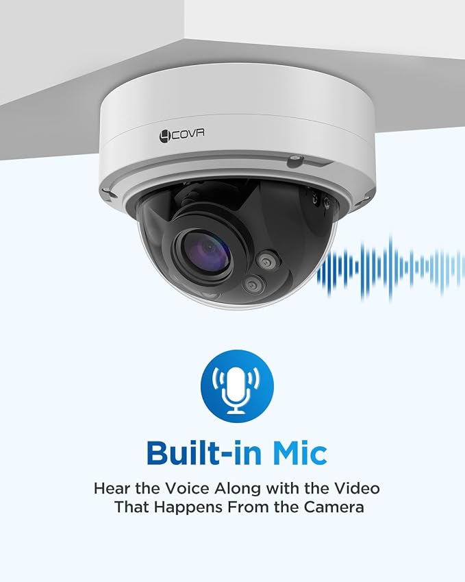 4COVR PoE AutoFocus 32 Channel Security Camera System 8TB HDD, LY57BA8M3224