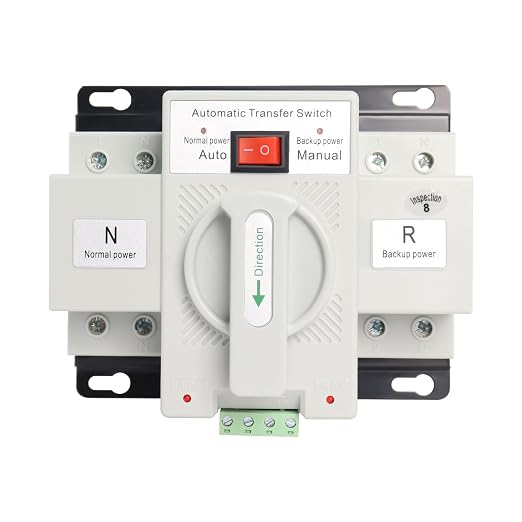Ketofa 2P 63A 110V Automatic Transfer Switch, Dual Power ATS, White