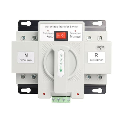 Ketofa 2P 63A 110V Automatic Transfer Switch, Dual Power ATS, White