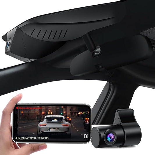 Front 4K + Rear 1080P Dash Cam for Toyota Corolla Gen12 E210 2023 2024 2025 2026 Sedan Hybrid Hatchback, OEM Look, WiFi & APP, Loop Recording, G-Sensor, Parking Monitor, Easy to Set, 128GB Card