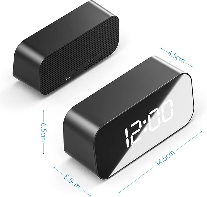 Mini Camera Clock WiFi Camera Alarm 4K FHD Covert Nanny Cam Video Recorder Wireless Indoor Home Office Security Night Vision Motion Detection 5G and 2.4G Wi-Fi Cameras Clock