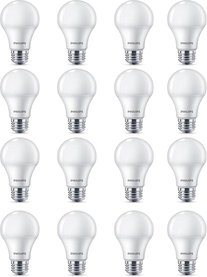 Philips 75-Watt Equivalent A19 Non-Dimmable E26 LED Light Bulb Soft White 2700K 16-Pack