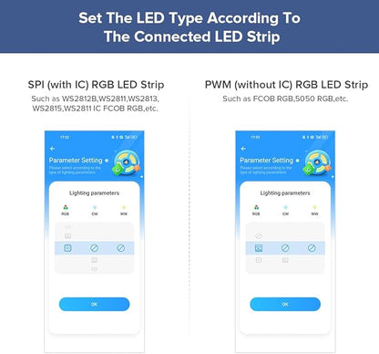 BTF-LIGHTING SP630E Bluetooth Controllers 4 Zones 2.4GHz RF RB3 Remote Kit Support FCOB COB SMD PWM or SPI RGB RGBW LED Strip WS2811 WS2812B WS2814 WS2815 SK6812 IC etc DC5V DC12V DC24V