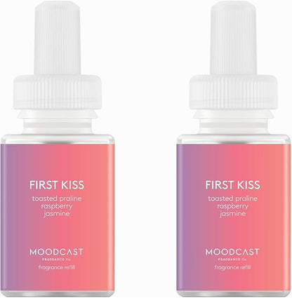 Pura & Moodcast Home Scent Refill - Smart Home Air Diffuser - Long-Lasting Premium Fragrance per Refill - Household Essential - Clean & Safe Diffuser Fragrance - 2 Pack, First Kiss