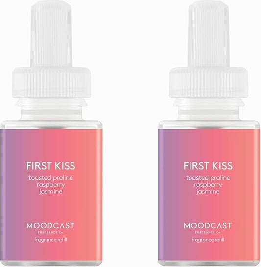 Pura & Moodcast Home Scent Refill - Smart Home Air Diffuser - Long-Lasting Premium Fragrance per Refill - Household Essential - Clean & Safe Diffuser Fragrance - 2 Pack, First Kiss