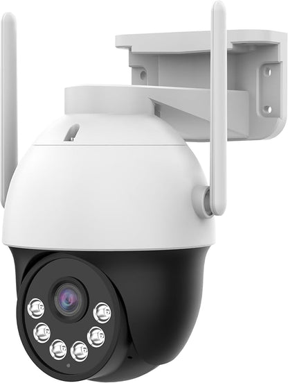Crystal Vision Technology 8CH AI-Powered Floodlight & Two Way Audio Kit (2X Floodlight + 2X Pan-TilT Camera Kit)