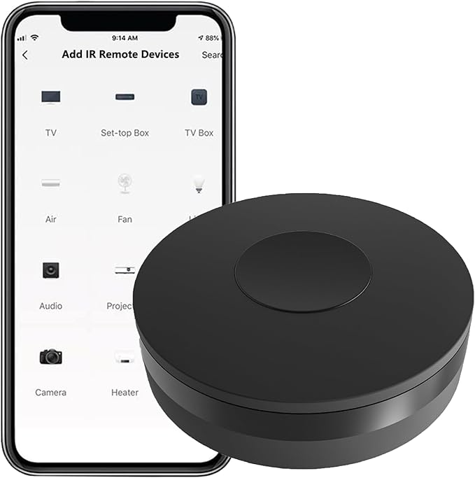 Smart IR Universal Remote Control: WiFi Infrared Remote Control, All in One Infrared Blaster for TV DVD Fans Air Conditioner, App Control, Smart Home Hub, Compatible with Alexa, Google Home