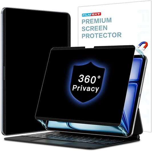 Magnetic 4 Way Privacy Screen for iPad A16 11th/10th Generation (10.9 inch,2025/2022),Removable iPad Anti Blue Light Glare Anti Fingerprint Screen Protector Privacy Filter
