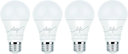 C by GE A19 C-Life and C-Sleep Smart LED Light Bulb Combo by GE Lighting, 4-Pack, Works with Alexa