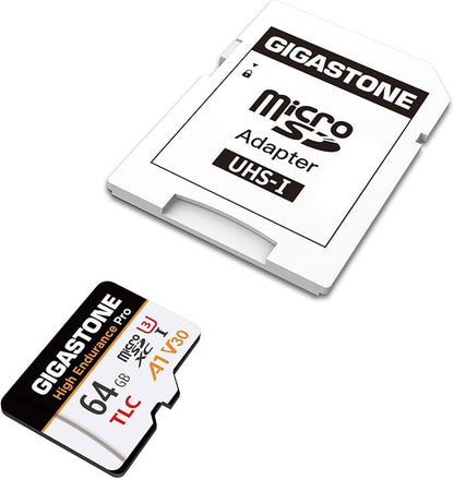 【5 Yrs Free Data Recovery】【Dash Cam】 GIGASTONE 64GB Micro SD Card, TLC High Endurance Pro, Speed Up to 95MB/s, Compatible with REDTIGER Rove VIOFO VANTRUE PRUVEEO ARIFAYZ, MicroSDXC UHS-I A1 V30 U3