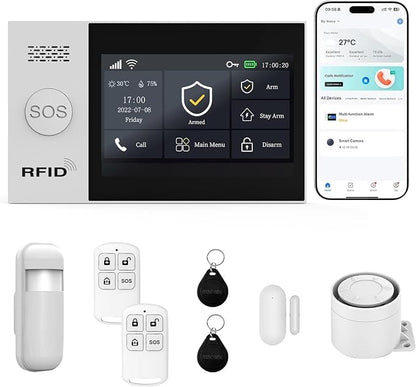 Home Security Systems Alarm System for Home Security GSM/4G+WiFi (8 - Piece)