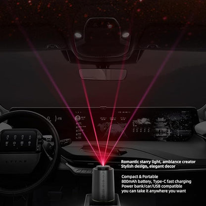 Waterless Oil Diffuser, Portable Car Diffusers for Essential Oils, Wireless Diffusers with 3 Mist Levels & Timer, ABS Material, Starry Night Light for Car Home Office, Includes 3 Scent Oils