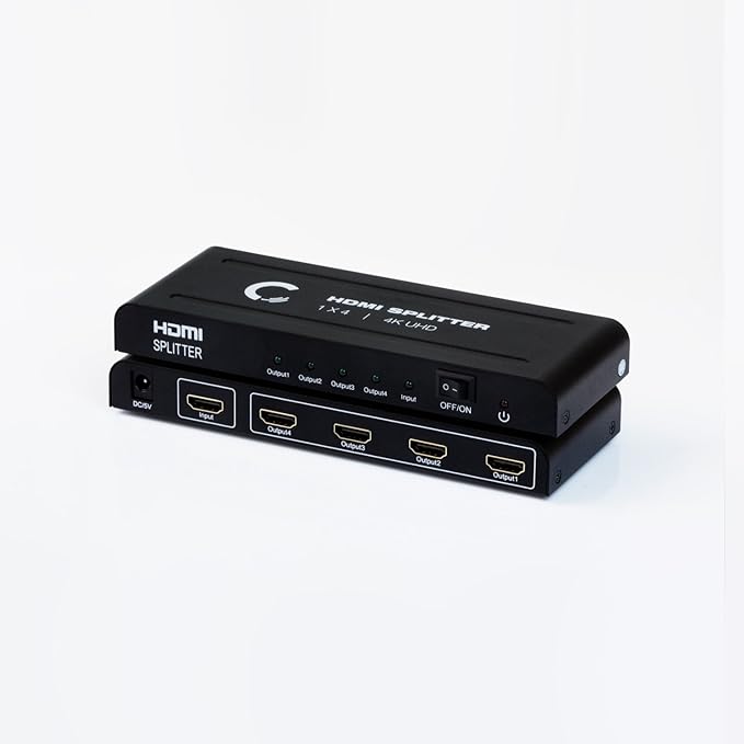 | 1x4 HDMI Splitter | Ultra HD 4K/2K | 1 Input - 4 outputs | Full HD/3D | 1080P | HDMI 1.4 | HDTV | PS4 / PS3 | XboxOne / 360 | DVD | Blu-ray | DTS Digital