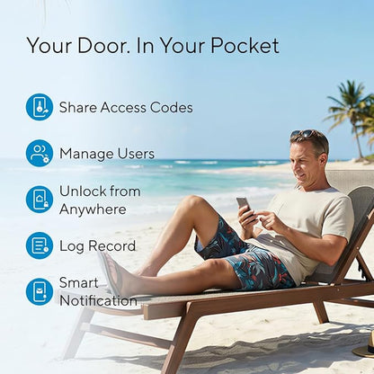 ULTRALOQ Bolt Fingerprint Wi-Fi Smart Locks for Front Door, Works with Apple Home, Alexa, Google, Smart Lock with Handle, App Finger Code Voice Unlock, Remote Control, Auto-Lock, BHMA Certified