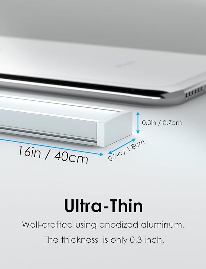 Under Cabinet Motion Sensor Lighting Indoor Plug in, 16" 12V LED Under Counter Lights Super Bright Ultra Thin Magnetic for Kitchen/Hallway/Toilet/Garage/Closet(Warm White/3000K, 2 Pack)