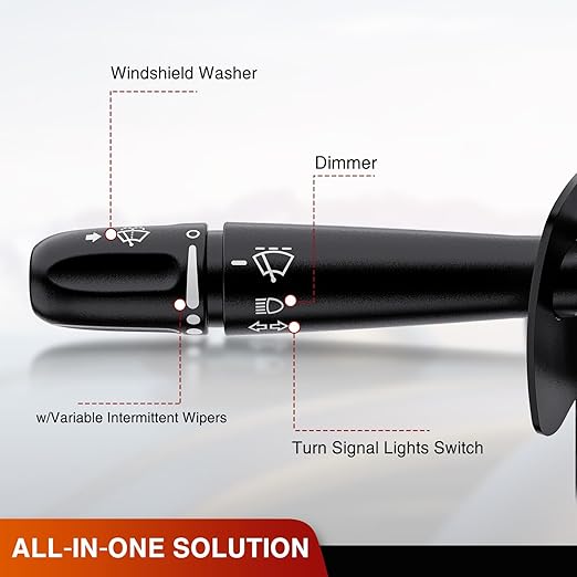 Nilight Turn Signal Switch Compatible with 2002 2003 2004 2005 2006 2007 2008 2009 Dodge Ram 2004-2009 Durango 2005-2010 Dakota 2007-2009 Aspen 2006-2009 Raider Blinker Lever Switch, 2 Year Warranty