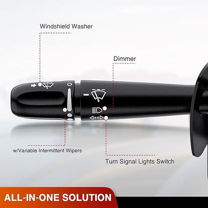 Nilight Turn Signal Switch Compatible with 2002 2003 2004 2005 2006 2007 2008 2009 Dodge Ram 2004-2009 Durango 2005-2010 Dakota 2007-2009 Aspen 2006-2009 Raider Blinker Lever Switch, 2 Year Warranty