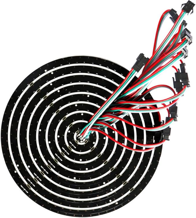 241 LEDs 9 Rings WS2812B 5050 RGB LED Ring Lamp Light Individually Addressable Full Dream Color DC5V with Mini Controller