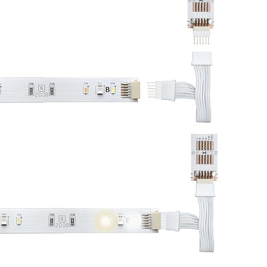 Litcessory Flexible Corner Connector for Philips Hue V4/Solo Lightstrip | Micro 6-Pin, 2in, 4 Pack, White. Not compatible with Flux.
