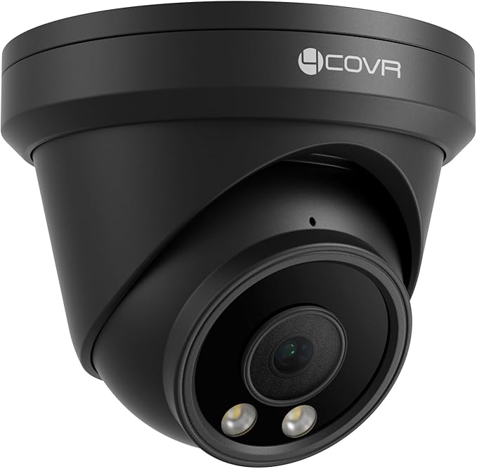 4COVR 5MP PoE Security IP Camera, Outdoor Wired Surveillance Video Camera with Audio, Smart Human/Vehicle Detection, 110° Wide Angle 100ft IR Night Vision, 2.8mm Lens, IP67 Weatherproof, LY97AB5MA