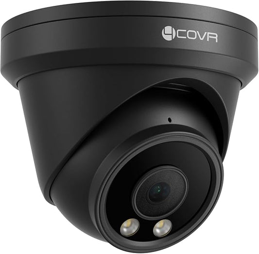 4COVR 5MP PoE Security IP Camera, Outdoor Wired Surveillance Video Camera with Audio, Smart Human/Vehicle Detection, 110° Wide Angle 100ft IR Night Vision, 2.8mm Lens, IP67 Weatherproof, LY97AB5MA