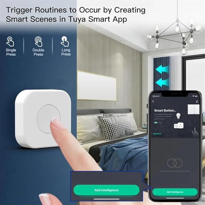 Tuya Zigbee Button Smart Scene Switch ZigBee Devices Button Automation Work with Smart Life