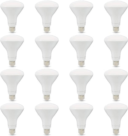 Amazon Basics BR30 LED Light Bulb, 65W Equivalent, 11W Energy Efficient, E26 Standard Base, Soft White 2700K, Dimmable, 10,000 Hour Lifetime, 16-Pack