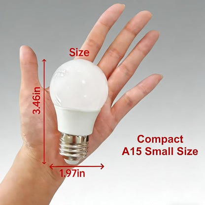 BoRccdit 670nm Red Light Bulbs for Sleep, Lab-Certified Deep Red Light Bulb 100% Blue Light Blocking, A15 7W Dim Red LED Night Light Bulb for Bedroom, Baby Nursery, Read (2PK, White Shell, Red Glows)