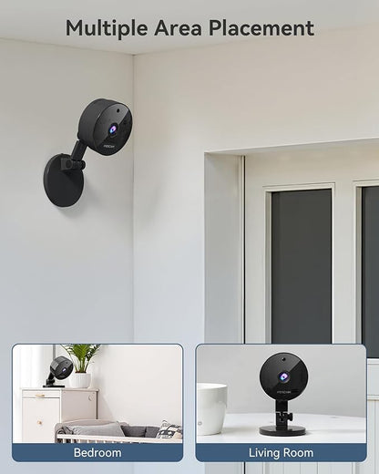 FOSCAM 3K 5MP Security Camera Indoor/Outdoor, 2.4g & 5g WiFi Magnetic Mini Dog/Cat/Pet/Baby Camera, Smart Motion Detection, 20X Zoom, 2-Way Audio, Night Vision, Home Monitor Work with Alexa & Google