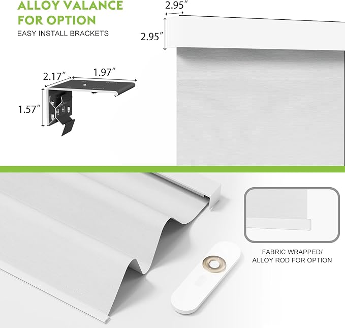 Motorized Blinds with Remote，100% Blackout Smart Blinds Motorized Roller Shades Compatible with Alexa Automatic Blinds for Windows Electric Window Blinds Customized Size Starlight White
