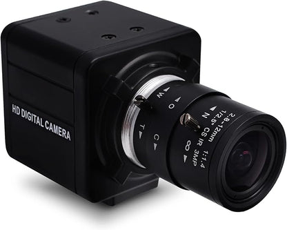 SVPRO 4K Webcam with Zoom Lens, HD Manual Focus 4K 30fps Close-up Camera with 2.8-12mm Varifocal Lens, 4X Optical Zoom External PC Camera for Windows, Linux, Android, Mac OS, Raspberry Pi